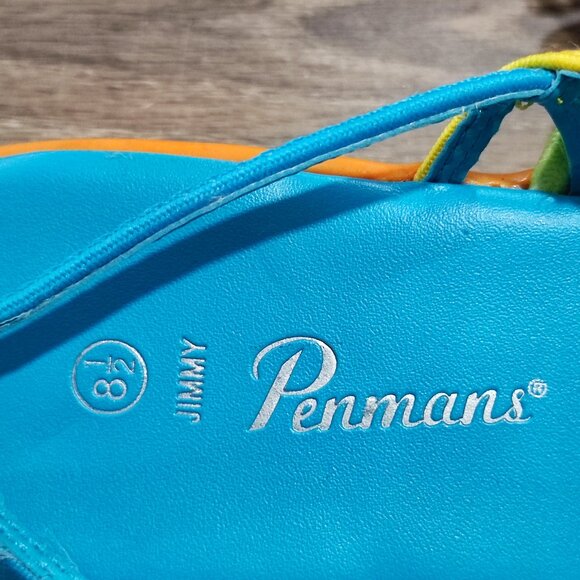 Penmans Jimmy sandals summer vibrant multi-colours women's size 8 1/2 - Picture 7 of 10